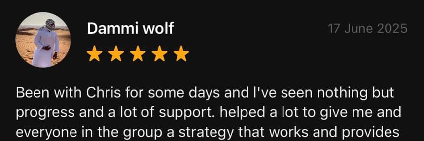 Five star written review from a student posting as Dammi wolf